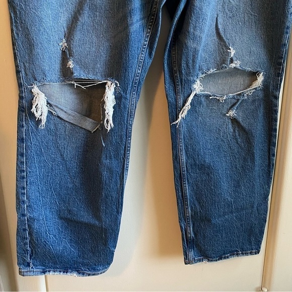 ABERCROMBIE & Fitch Curve Love '90s Ultra High Rise Straight Jeans Plus 37R/ 24 - Picture 10 of 13